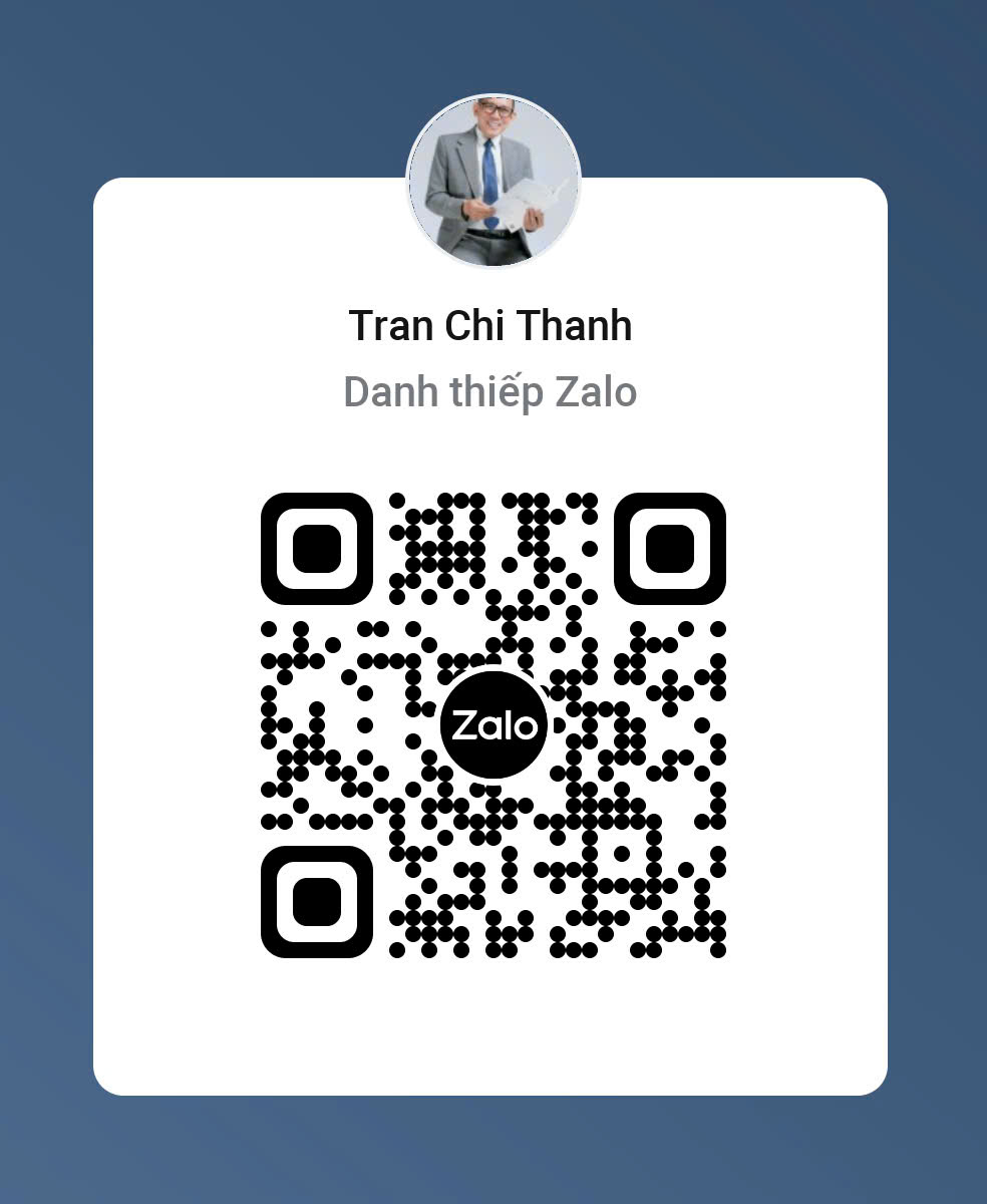 Mã QR kết nối Zalo với chuyên gia Trần Chí Thanh